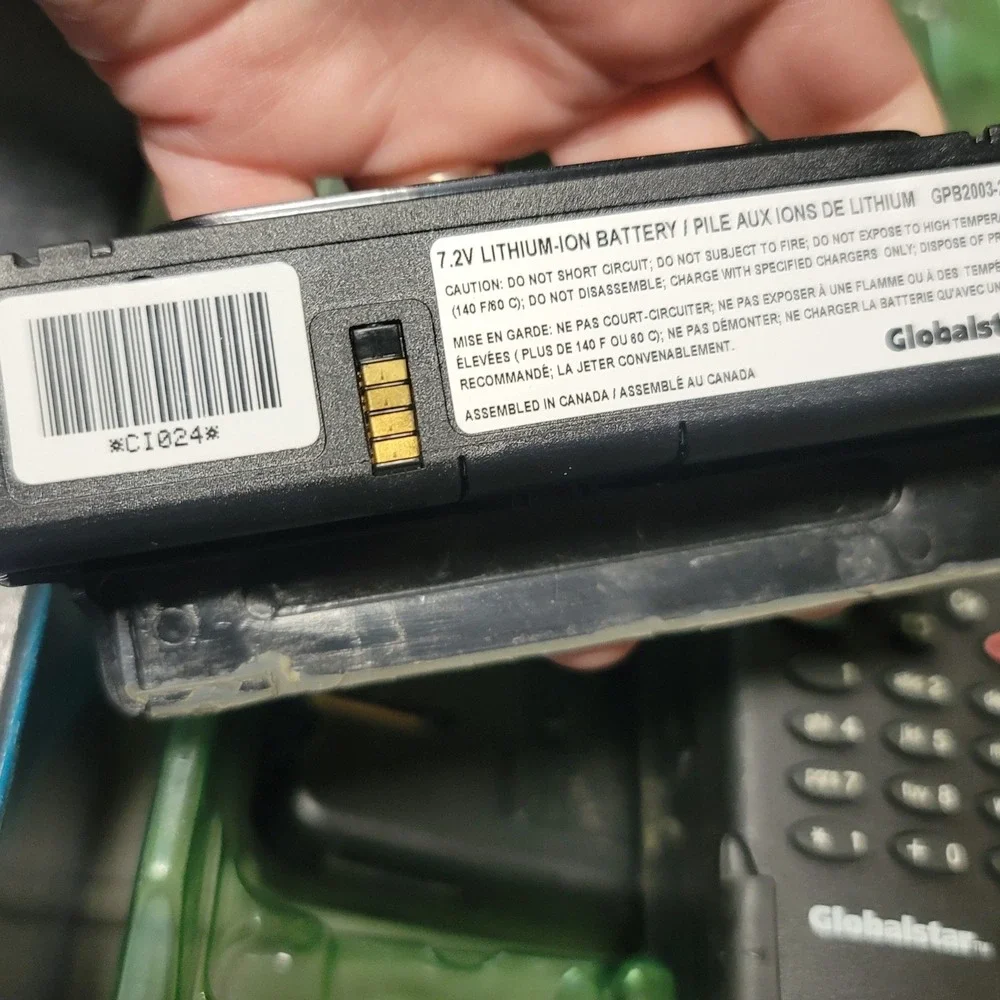Globalstar GSP-1600 Tri-Mode Satellite Phone Black with Battery and Charger